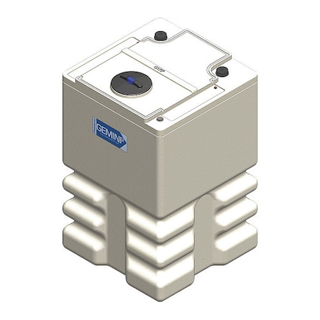 Peabody Engineering Storage Tank, Double Wall Square, LDPE 1.5, Nat, 175 Gal Ribbed 01-33088