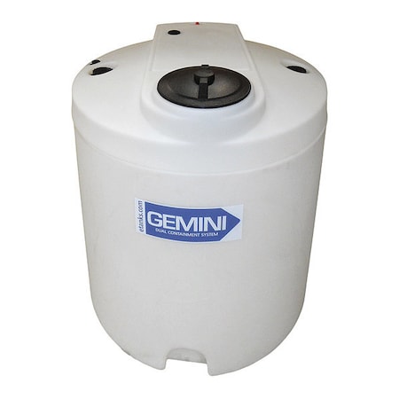 Peabody Engineering Storage Tank, Double Wall Vertical, LDPE 1.9, Nat, 90 Gal 01-30297