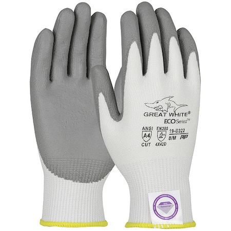 Pip Cut-Resistant Coated Gloves, Cut Level A3 , Dipped , Polyurethane , Smooth , XL 12 PK 19-D322/XL