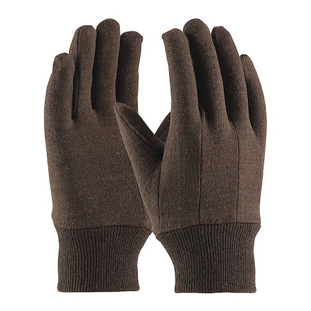 Pip Ladies Cotton Jrsy Glv, Brn, Econ Wt., PK12 95-806C