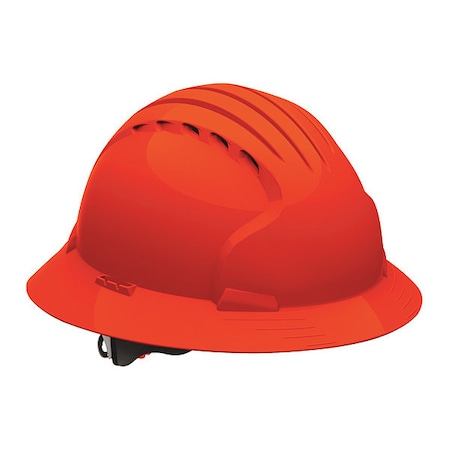 Pip Hard Hat, JSP, HDPE, 6 Point Ratchet, Type 1, Class C, Orange 280-EV6161V-OR
