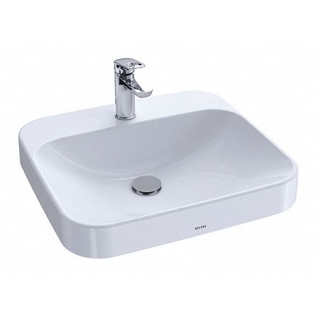 Toto Single Hole Mount, Arvina, Rectangle Vessel, Lav Inset 20In L, Cotton LT415G#01