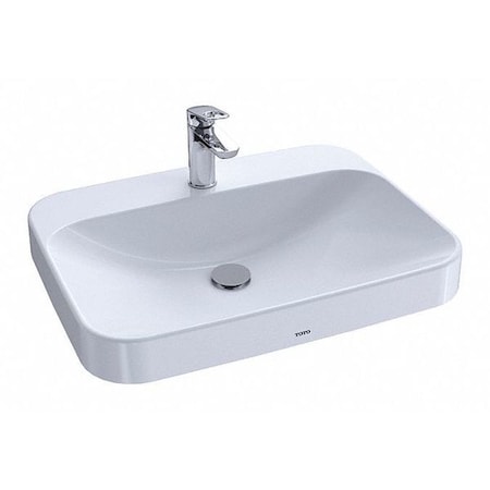 Toto Arvina, Rectangle Vessel, Lav Inset 24In L, Single Hole Mount, Cotton 1 Hole LT416G#01
