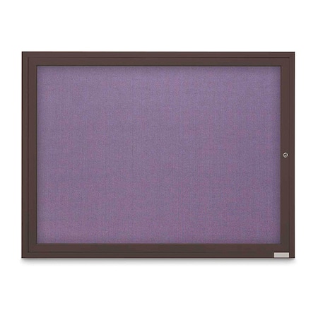 United Visual Products Corkboard, Fabric, Bronze, 1 Door, 48x36" UV3031-BRONZE-AMETHY