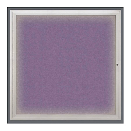 United Visual Products Corkboard, Lght, Fbrc, 1, Satin/Amthy, 48x48" UV303ILED5-SATIN-AMETHY