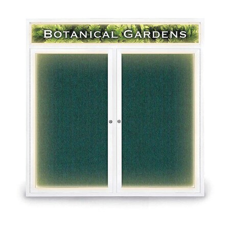 United Visual Products Crkboard, Lght, Hdr, Fbrc, Wht/Sprc, 2, 48x48" UV305HILED5-WHITE-DRKSPR