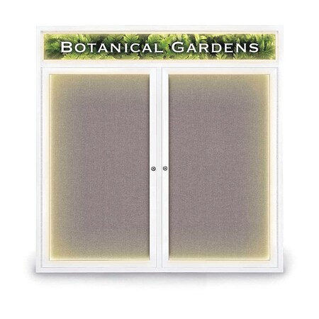 United Visual Products Crkboard, Lght, Hdr, Fbrc, Wht/Surf, 2, 48x48" UV305HILED5-WHITE-SURF