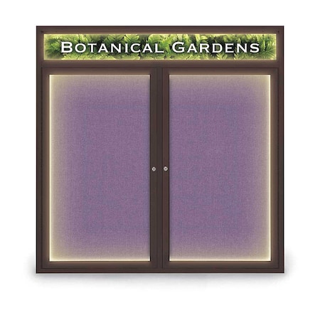 United Visual Products Crkbrd, Lght, Hdr, Fbrc, Brnz/Amth, 2, 48x48" UV305HILED5-BRONZE-AMETHY