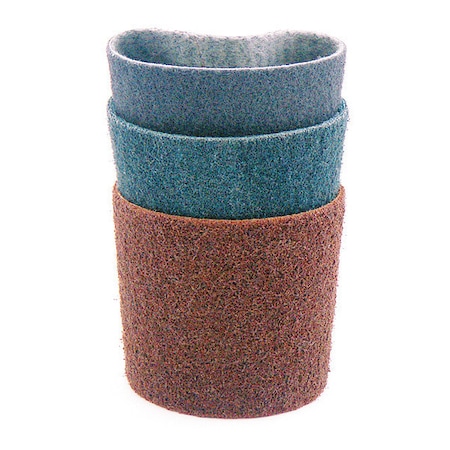 Cs Unitec Fleece Nonwoven Sleeve, Medium Grit, Red, PK4 42011