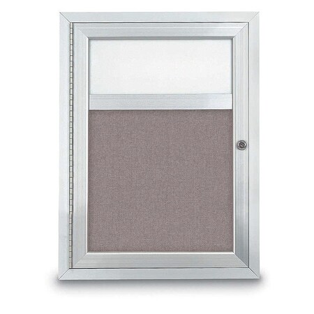 United Visual Products Crkboard, Hdr, Fbrc, 1 Dr, Satin/Surf, 18x24" UV329-SATIN-SURF