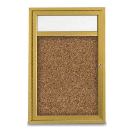 United Visual Products Corkboard, Header, Gold, Forbo, 1 Dr, 24x36" UV330-GOLD-FORBO