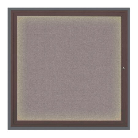 United Visual Products Crkboard, Lght, Fbrc, Brnz/Surf, 1 Dr, 48x48" UV303I5-BRONZE-SURF