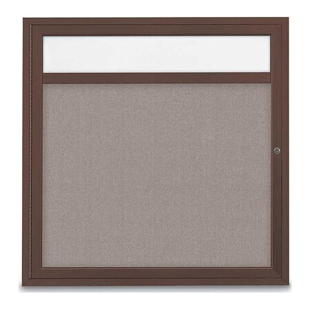 United Visual Products Corkboard, Hdr, Fbrc, Brnz/Prl, 1 Dr, 36x36" UV337-BRONZE-PEARL