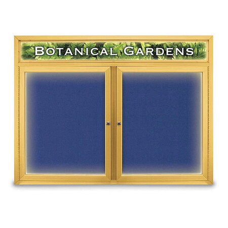 United Visual Products Crkbrd, Lght, Hdr, Fbrc, Gld/Cobcc, 2, 48x36" UV351ILED-GOLD-COBACC