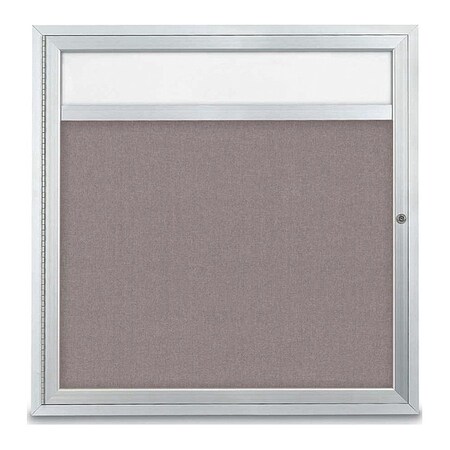 United Visual Products Crkboard, Hdr, Fbrc, 1 Dr, Satin/Surf, 36x36" UV337-SATIN-SURF