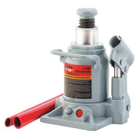 Pro-Lift Bottle Jack, Shorty Hydraulic, 12 tons B-S12D