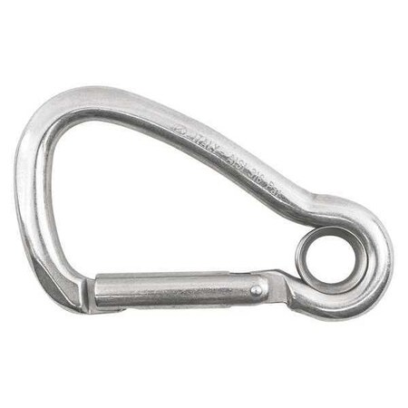 Kong Usa Carabiner, no lock, 201-1/2mm Length, Stainless Steel, Silver 535N0GPP0K