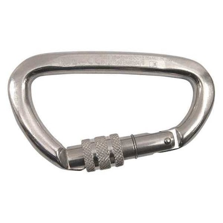 Kong Usa Carabiner, Screw-Lock, 110mm Length, Aluminum Alloy, Silver 733LA0PPPK