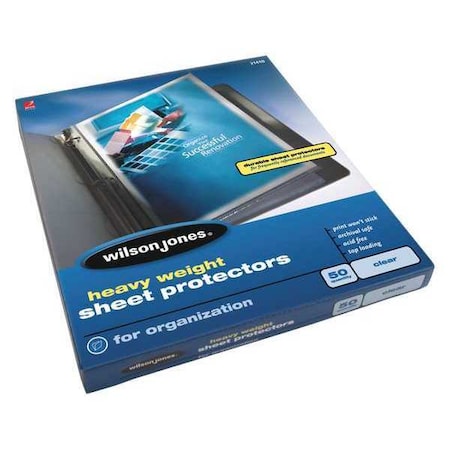 Wilson Jones Sheet Protector, Heavy Weight, PK50 W21410