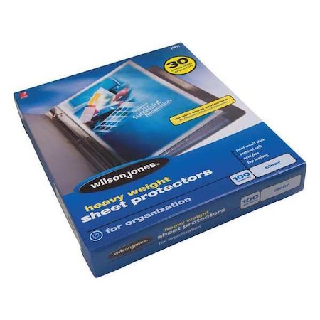Wilson Jones Sheet Protector, Heavy Weight, PK100 W21411