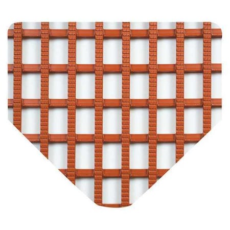 Wearwell Antifatigue Mat, 11 ft. L x 3 ft. W, 5/8" Thickness, Open Grid, Terra Cotta 370.58X3X11TC