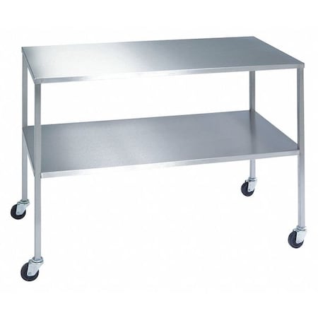 Lakeside 24"W x 48"L x 34"H, SS Instrument Table w/Shelf 8359