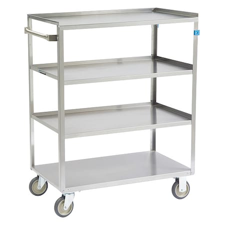Lakeside Stainless Steel 4-Shelf Linen Cart, 500 lb Capacity-21"x33" 443
