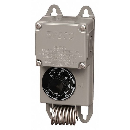 PECO Line Voltage Thermostat, -30 Degrees to 100 Degrees F, SPDT TF115-023