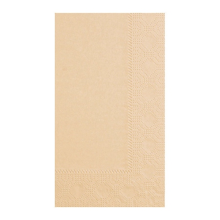Hoffmaster Dinner Napkin, Beige, 2 Ply, 1/8 Fold, PK125 180543