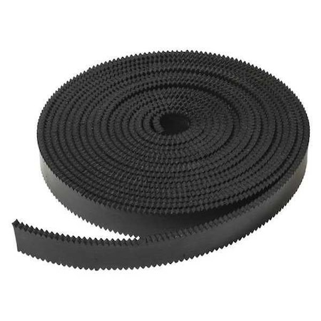 Midwest Rake Roll, Neoprene, 25 ft L, 3/16" Notch, Rubber 79415