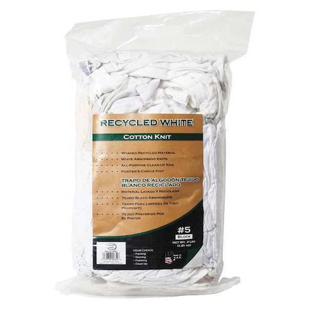 Midwest Rake Cotton Cleaning Cloth 4 lb., White 46217