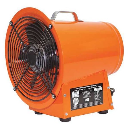 Air Systems Intl Axial Fan, 12VDC, 8", Battery Clips SVF-8DC