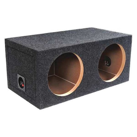 Atrend Enclosures Dual Bass Box, Sealed Empty, Enclosure, 10" E10D