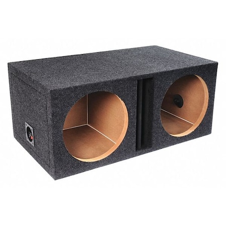 Atrend Enclosures Dual Bass Box, Vented, Empty Enclosure, 12" E12DV