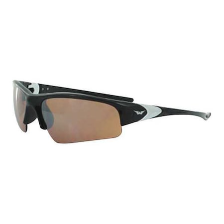 Global Vision COOL BREEZE, Safety Glasses, Anti-Fog & Anti-Scratch, Mirror Lens, Black Frame COOLDRM