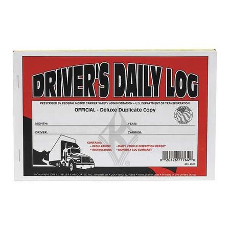 Jj Keller Duplicate, Drivers Daily Log, Book, Carbon 601L