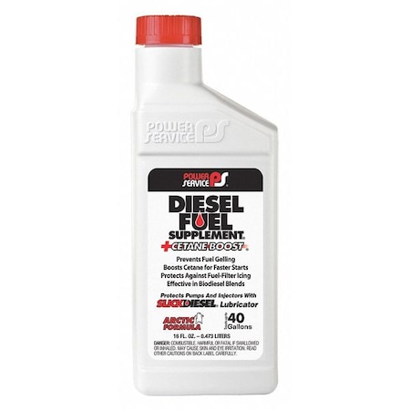 Power Service Diesel Fuel, Supplement/Cetane Boost, 16oz 101609