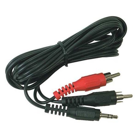 Rca Stereo HookUp Cable, 3.5mm Plug, Y Adapter AH-205