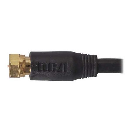Rca Coaxial Cable, RG6 Connectors, 50ft., Blk VHB-655X