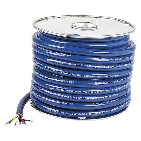 Grote Cable, Low Temp, 7 Cond, 6/14, 1/12, 100 ft. 82-5827