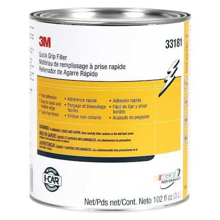 3M Quick Grip Filler, 1 gal, Can, Tan 33181