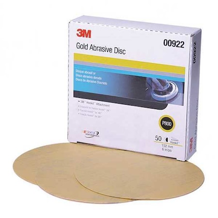 3M Gold Paper, Disc, 6", PK200 00922