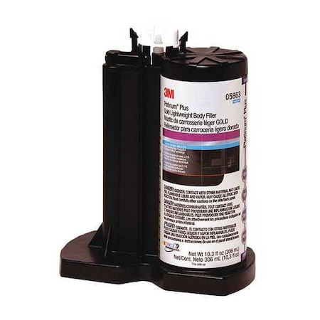 3M Plus Body Filler, 276 ml, Cartridge, Blue, Green 05863
