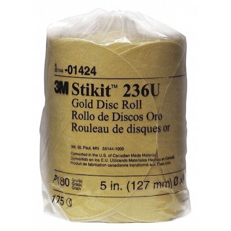 3M Gold Disc, Roll, 5", PK1050 01424