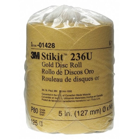 3M Gold Disc, Roll, 5", PK1250 01428