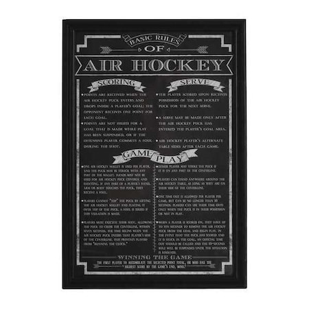 Hathaway Air Hockey Game Rules Wall Art BG2029AH