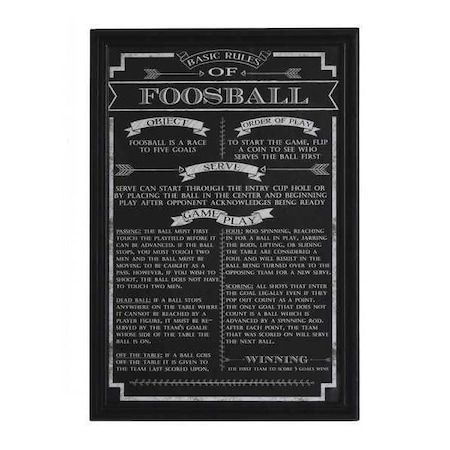 Hathaway Foosball Game Rules Wall Art BG2029FB
