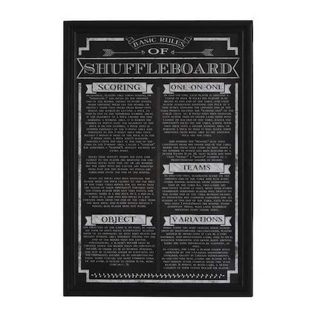 Hathaway Shuffleboard Game Rules Wall Art BG2029SH