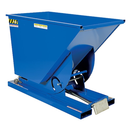 Vestil Light Duty Self-Dump Hopper .75 Cubic Yard 2000 lb Blue D-75-LD