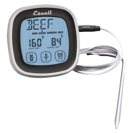 Escali Thermometer and Timer, Touch Screen, Black THDGTMTS